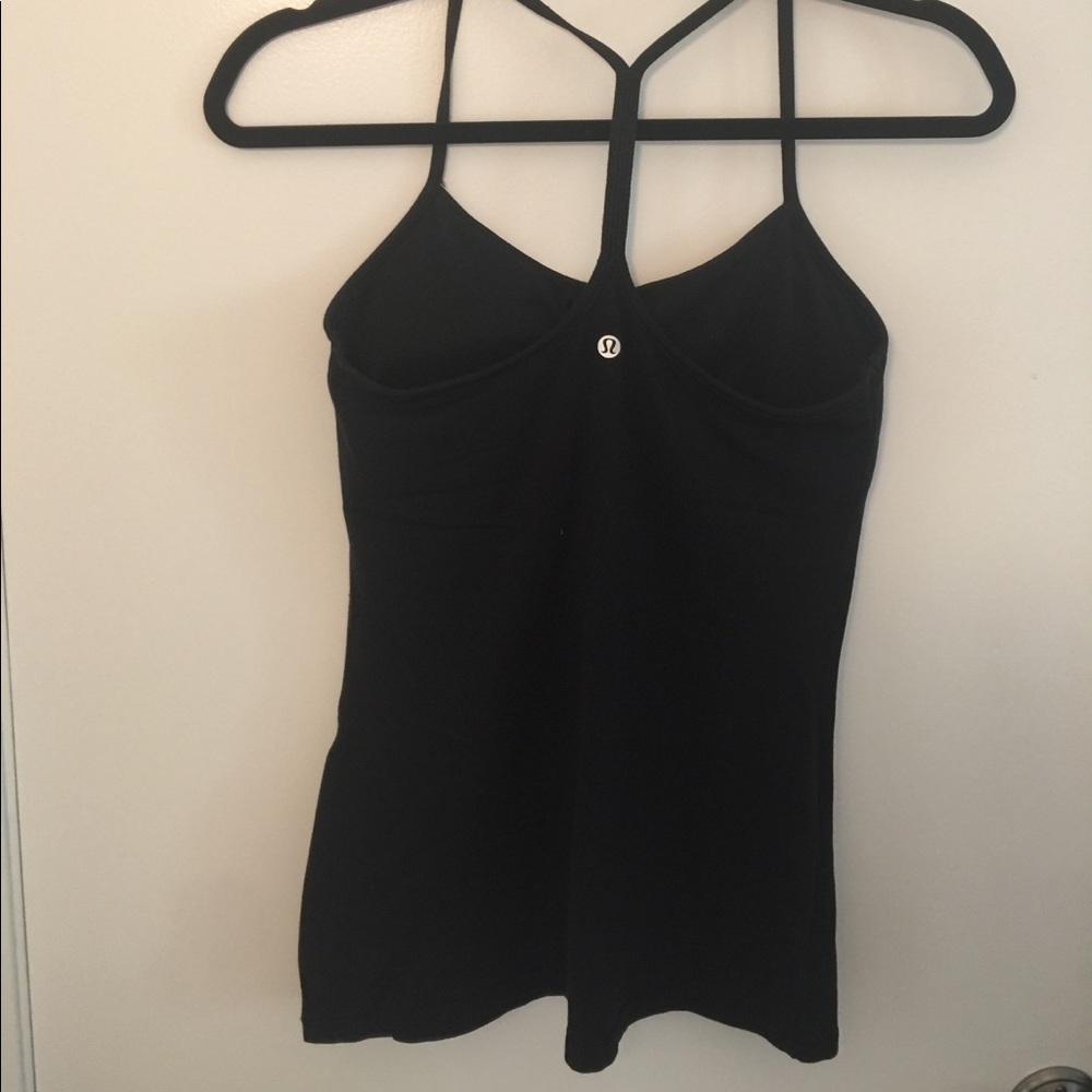 Lululemon Power Y tank, Black, size 8